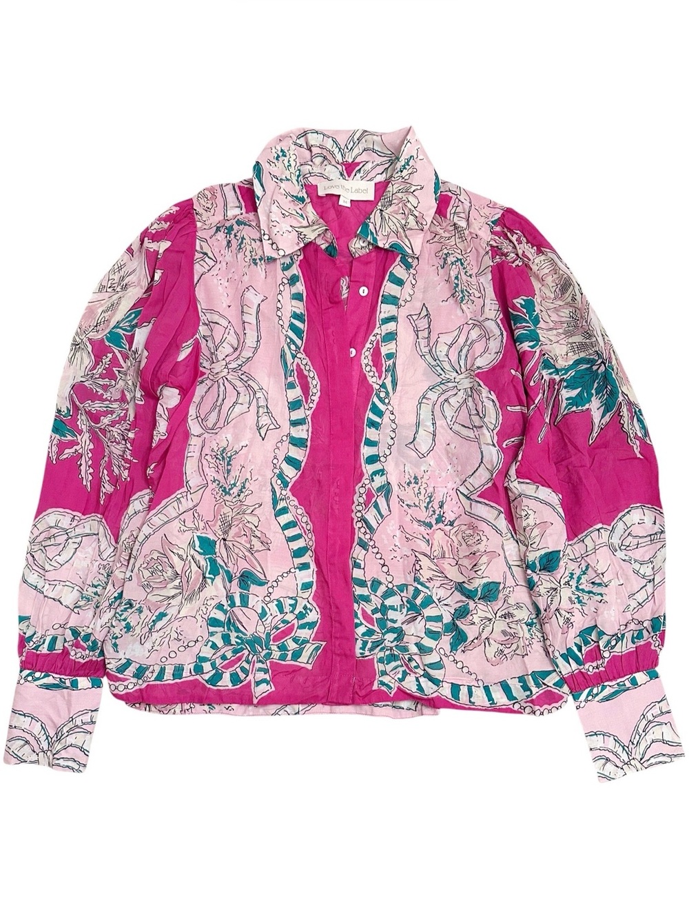 Love The Label Joie Blouse Belle Bow Print Medium